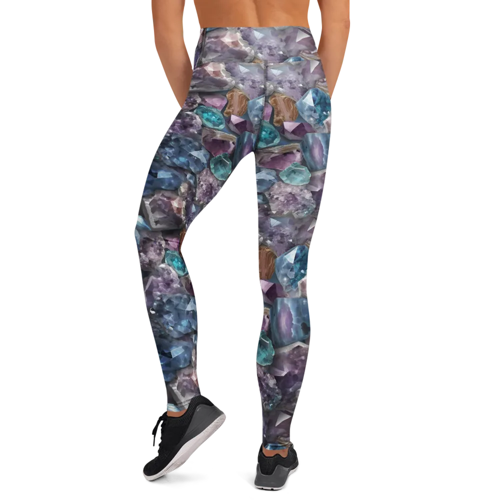 Amethyst Tide on Yoga Leggings — Back