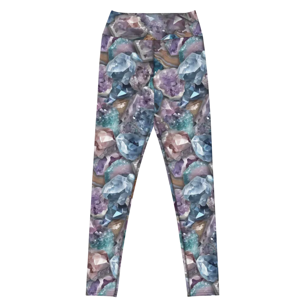 Amethyst Tide on Yoga Leggings — Front