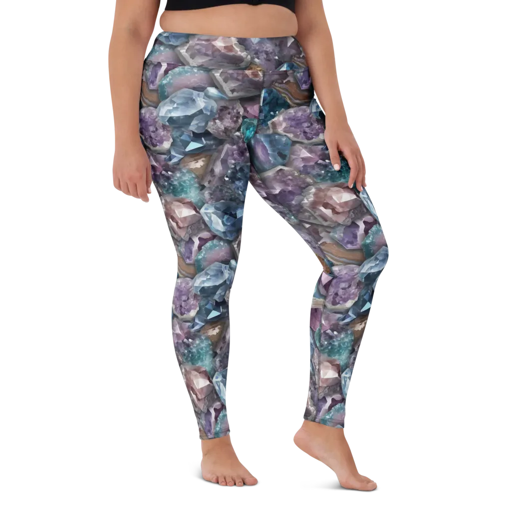 Amethyst Tide on Yoga Leggings — Front