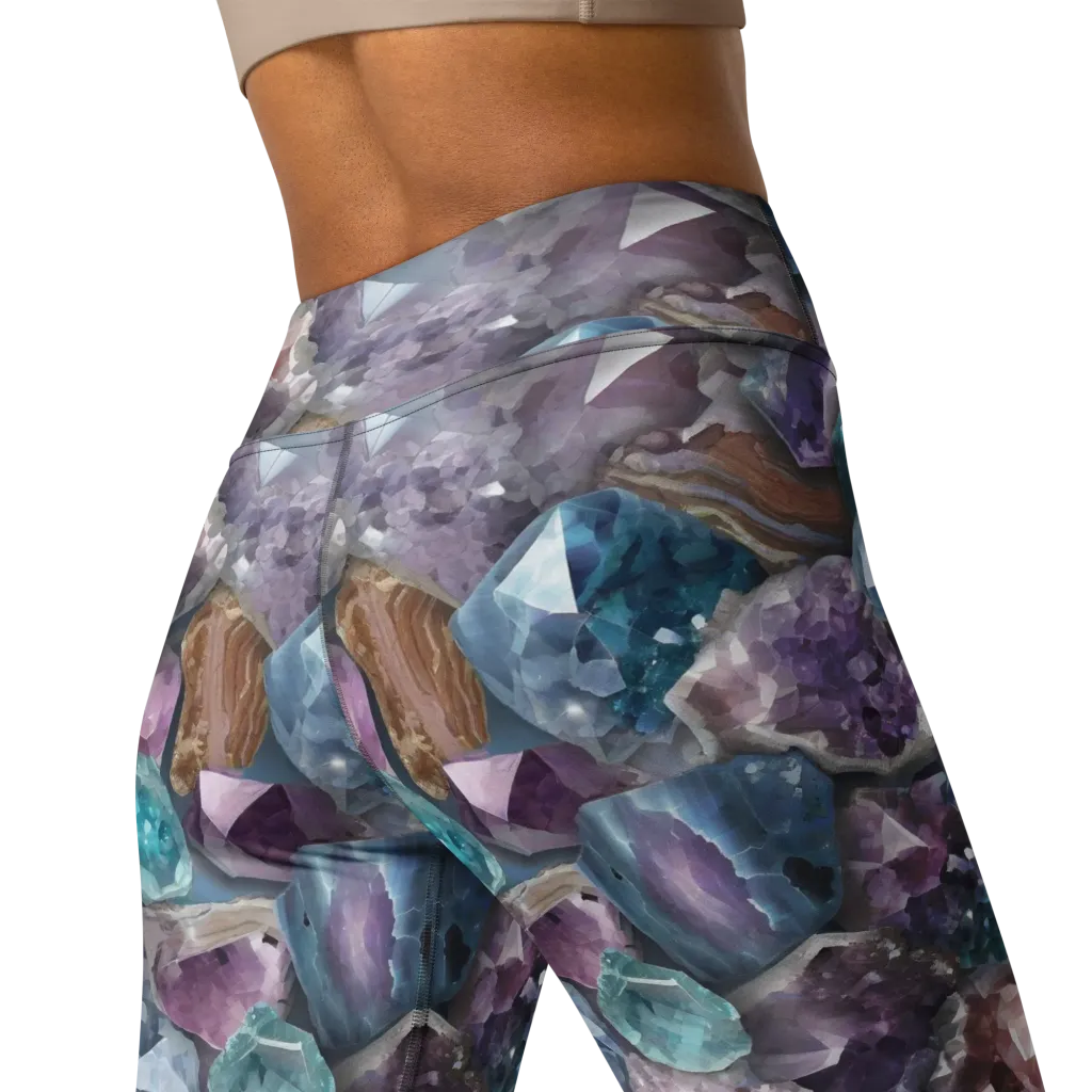 Amethyst Tide on Yoga Leggings — Back