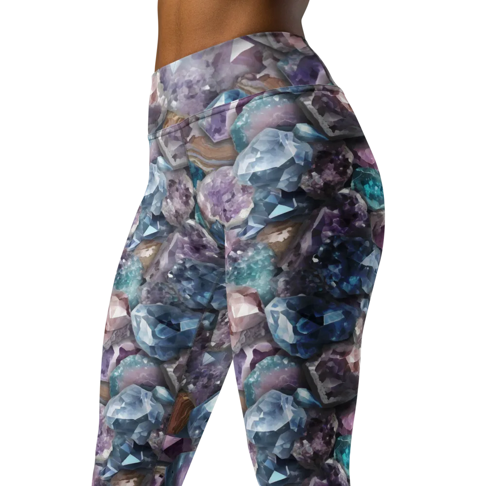 Amethyst Tide on Yoga Leggings — Left Front