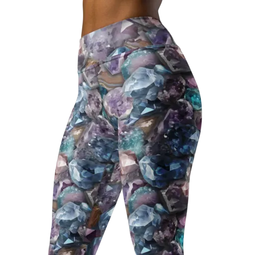 Amethyst Tide on a Yoga Leggings