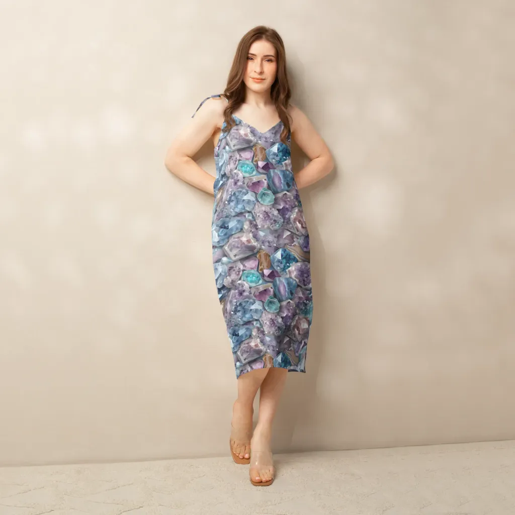 Amethyst Tide on Slip Dress — Front