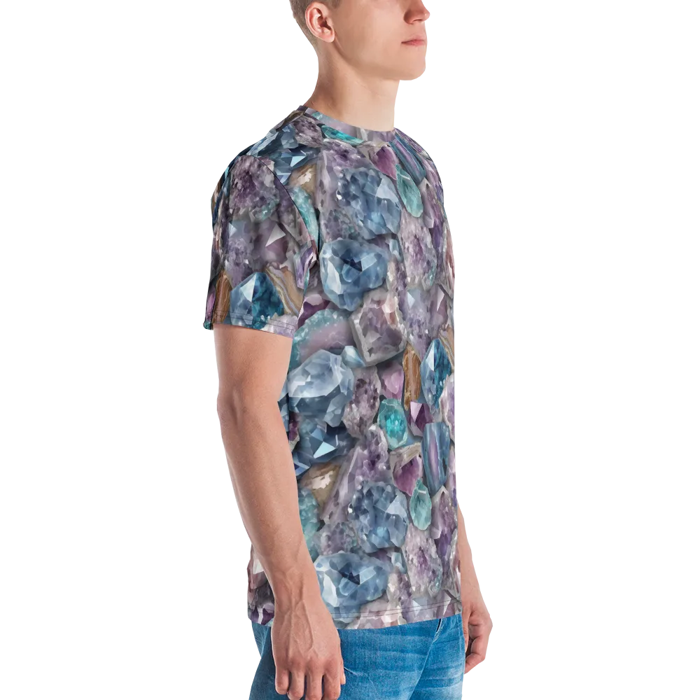Amethyst Tide on Men's Crew Neck T-Shirt — Right