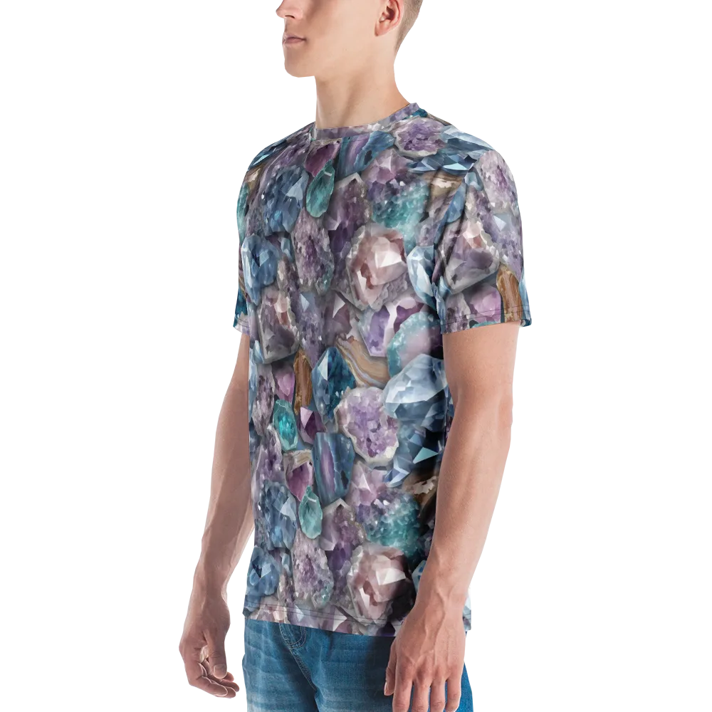 Amethyst Tide on Men's Crew Neck T-Shirt — Left