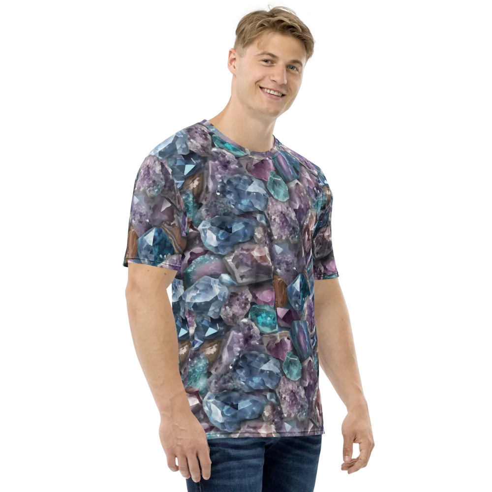 Amethyst Tide on Men's Crew Neck T-Shirt — Right