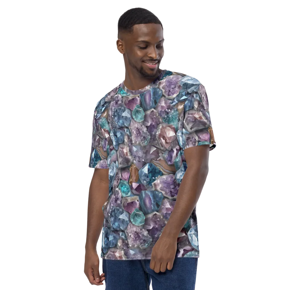 Amethyst Tide on Men's Crew Neck T-Shirt — Left