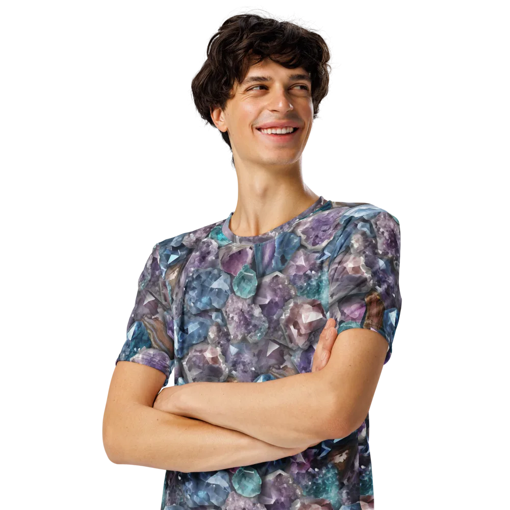 Amethyst Tide on Men's Crew Neck T-Shirt — Left Front