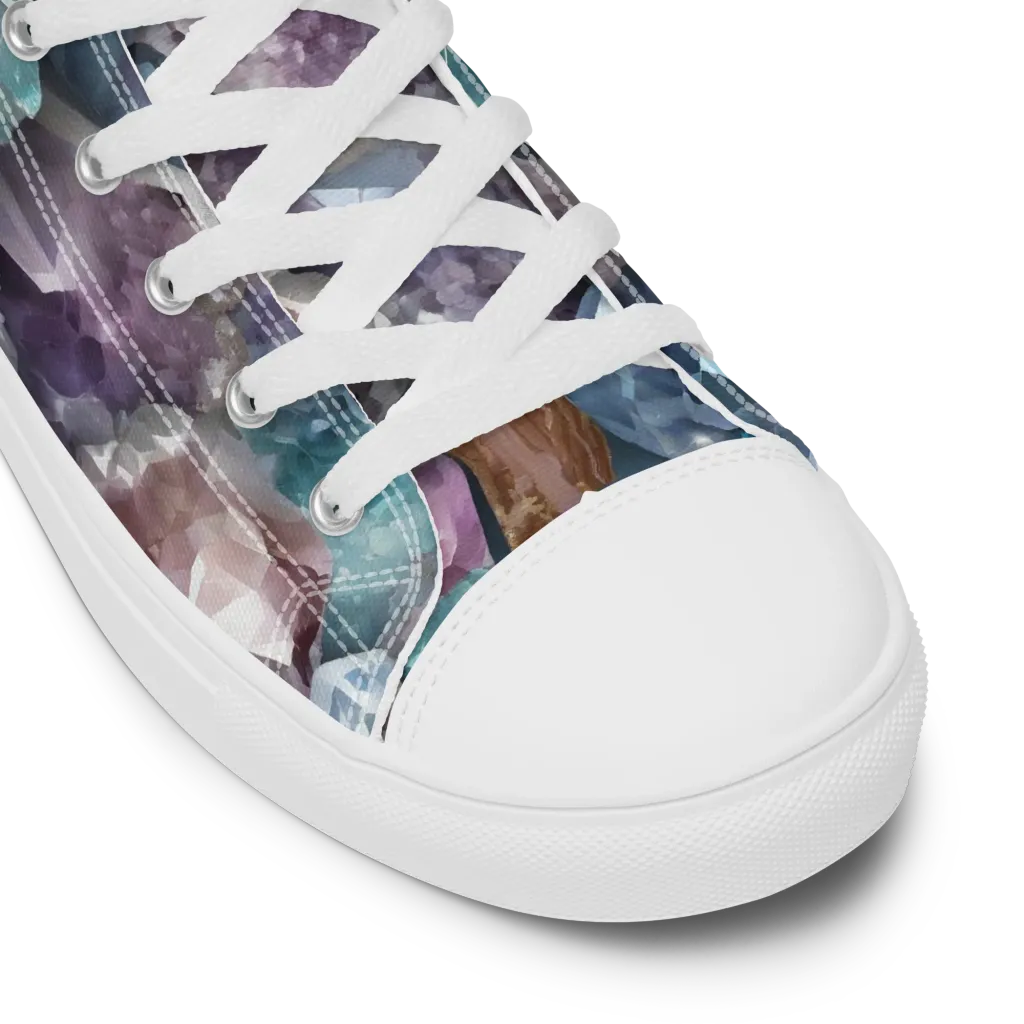 Amethyst Tide on Men's High Top Canvas Shoes — Product details
