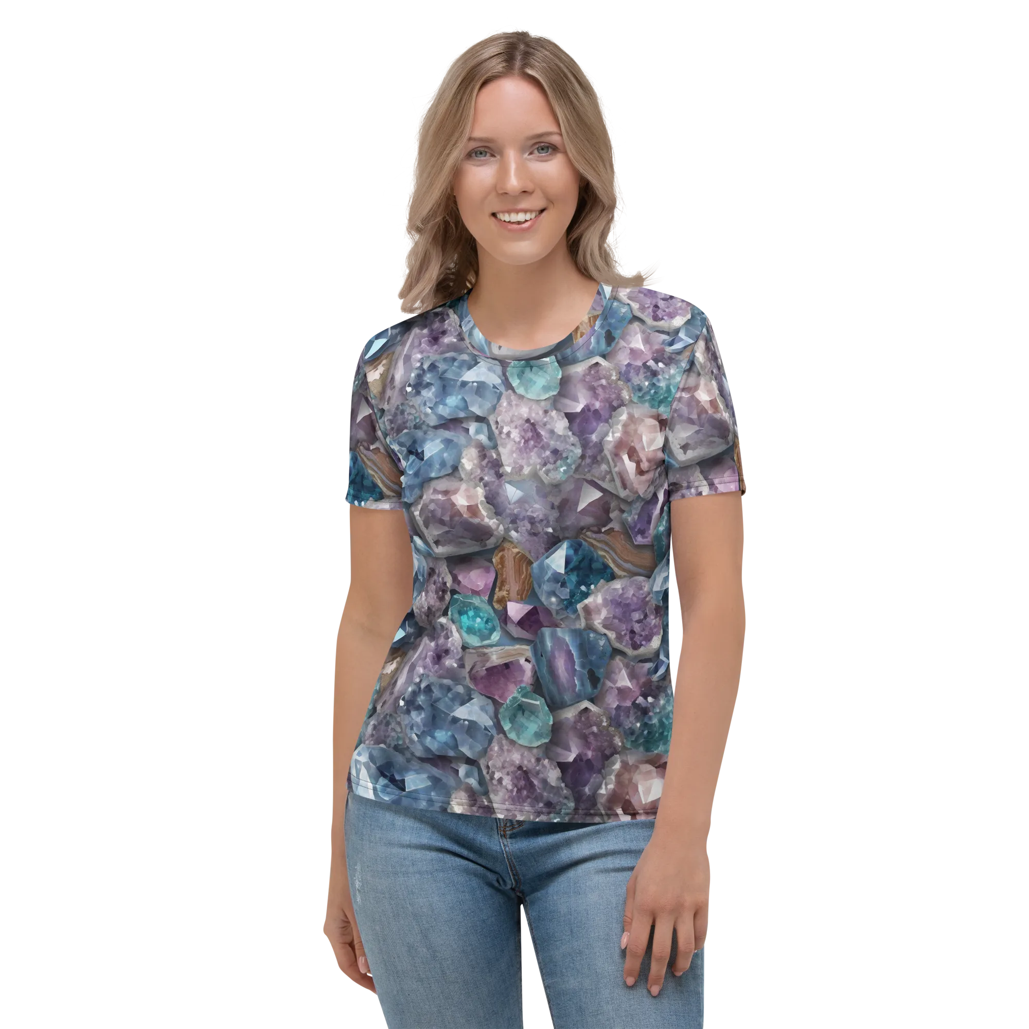 Amethyst Tide on Women's Crew Neck T-Shirt — Front