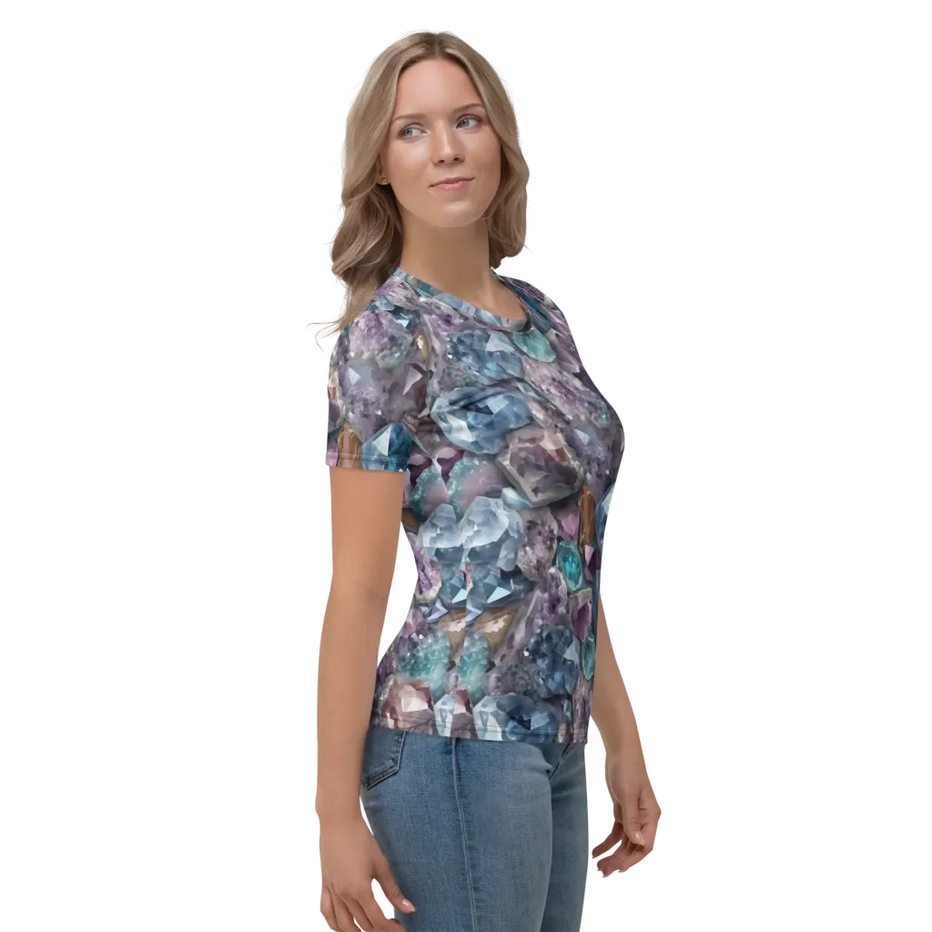 Amethyst Tide on Women's Crew Neck T-Shirt — Right