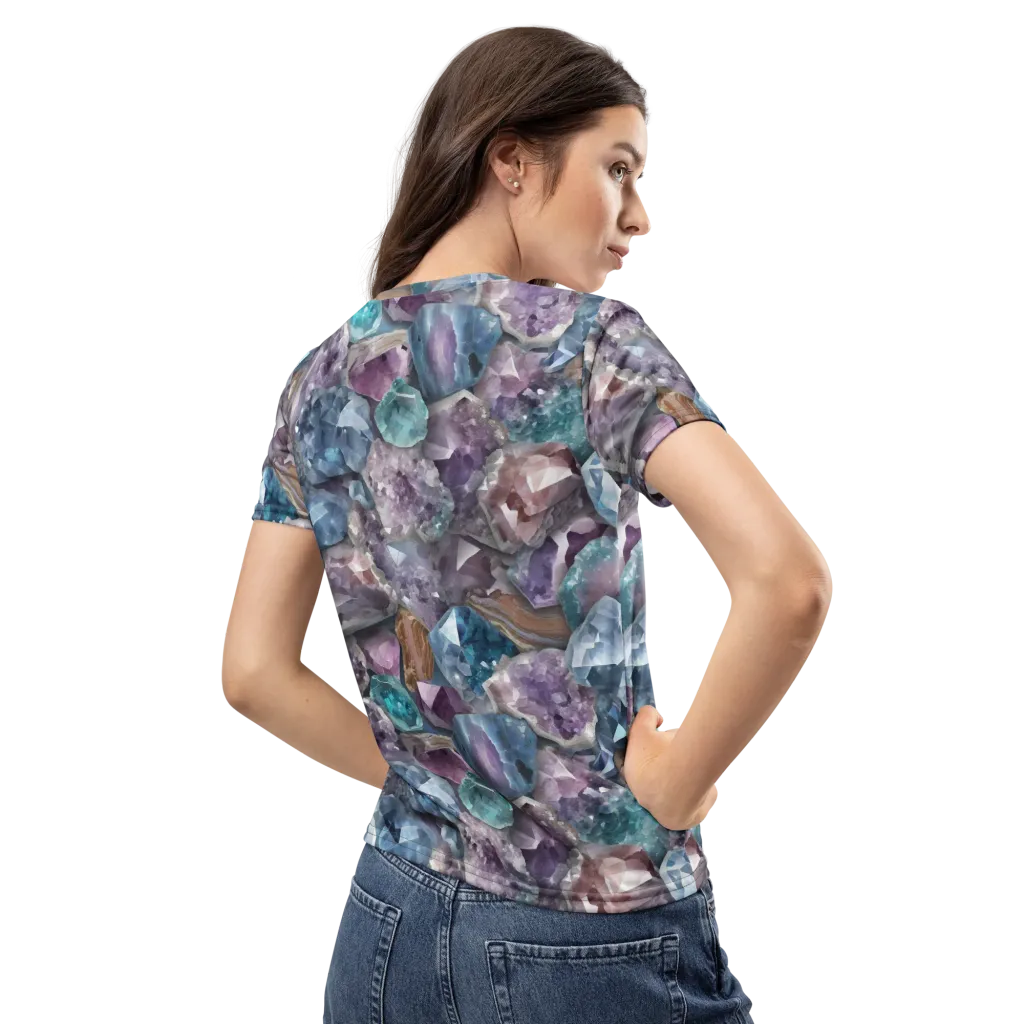 Amethyst Tide on Women's Crew Neck T-Shirt — Back