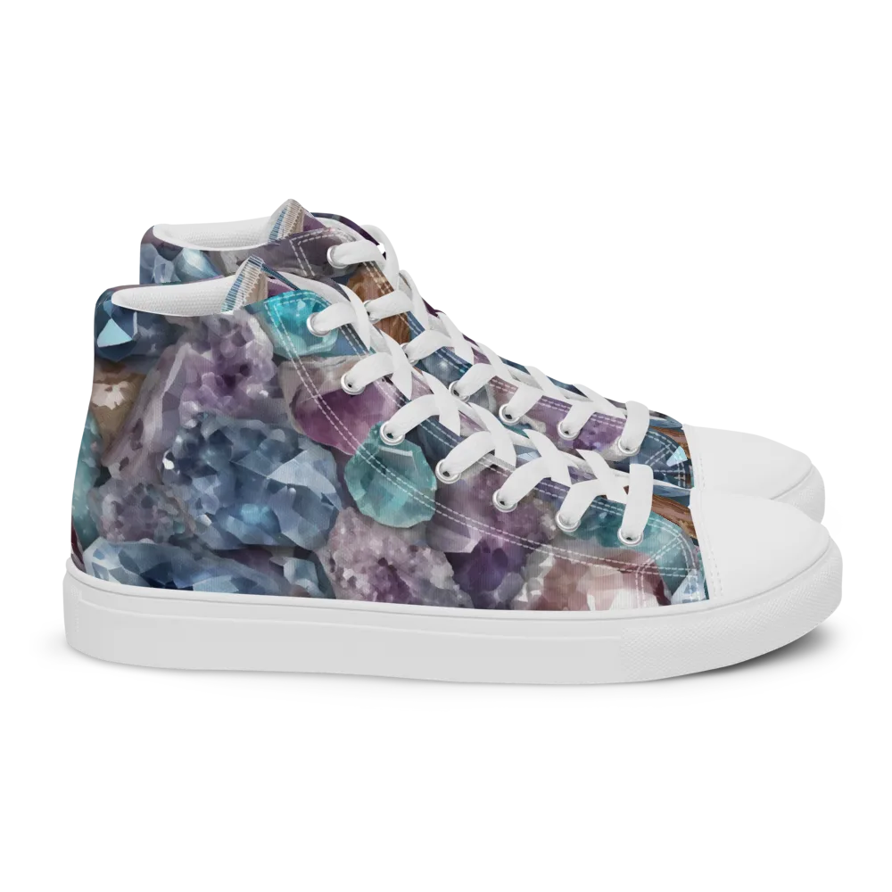 Amethyst Tide on Women's High Top Canvas Shoes — Right