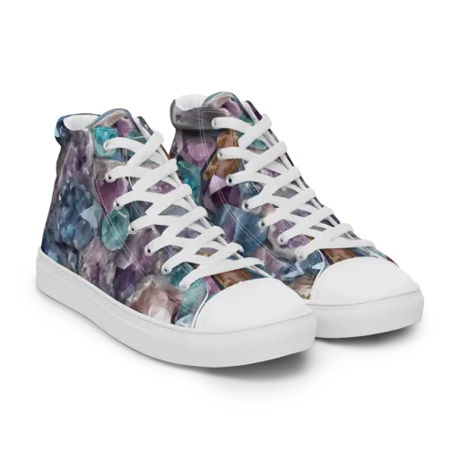 Amethyst Tide on a Women's High Top Canvas Shoes