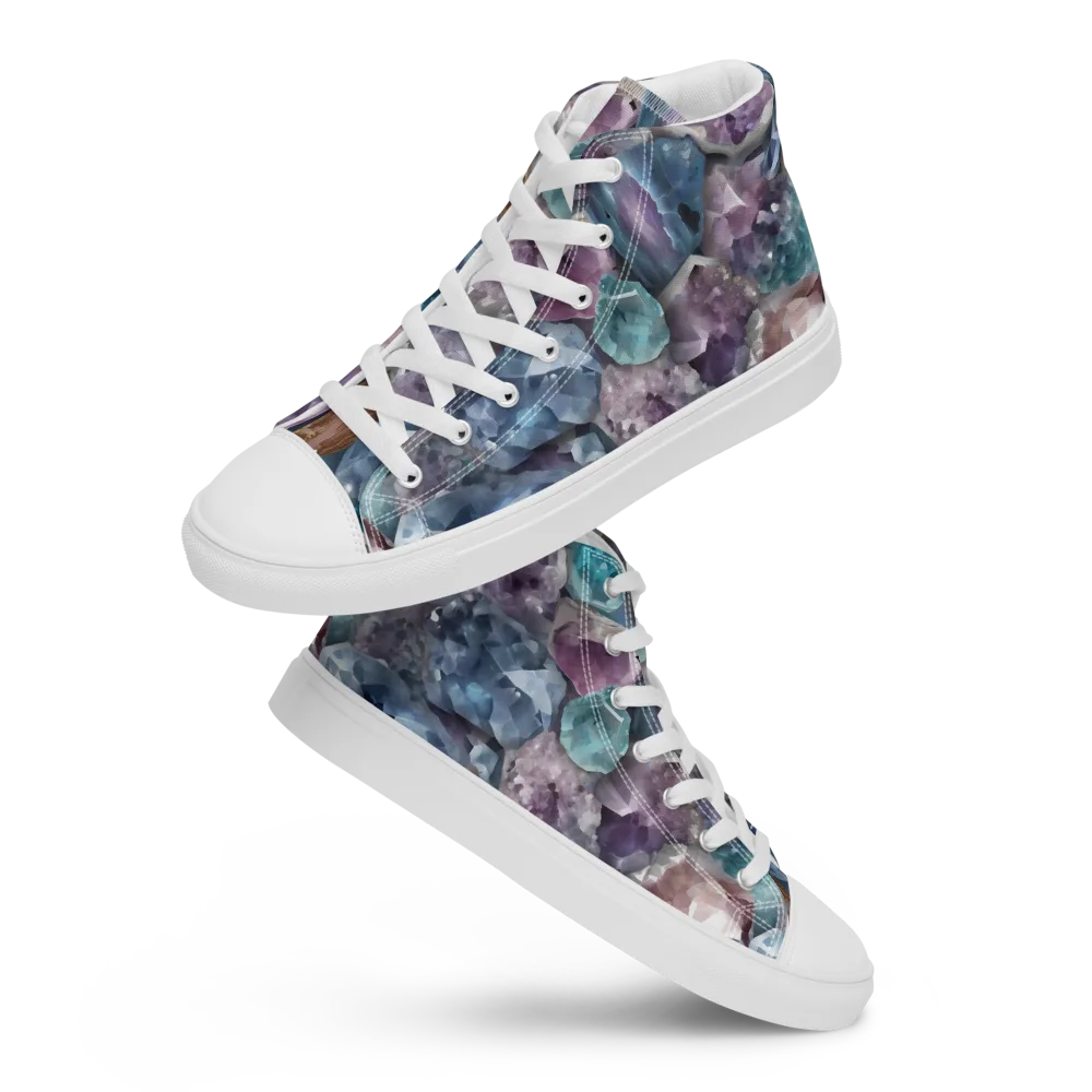 Amethyst Tide on Women's High Top Canvas Shoes — Front