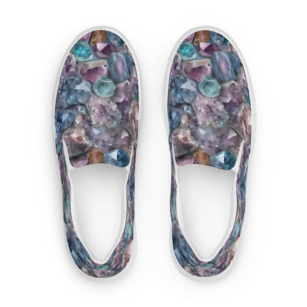 Amethyst Tide on Men's Slip-On Canvas Shoes — Front