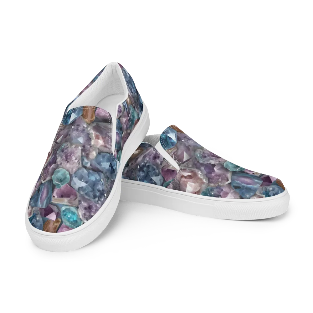 Amethyst Tide on Men's Slip-On Canvas Shoes — Left Front