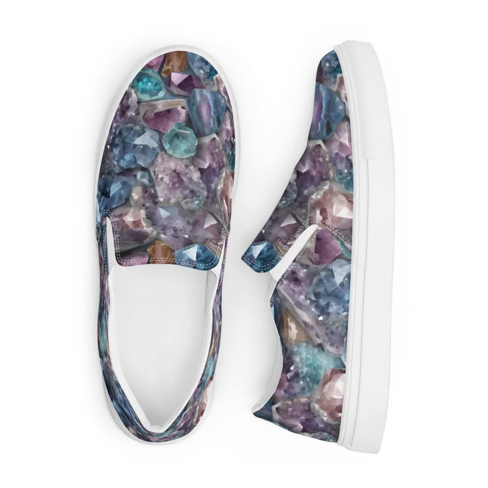 Amethyst Tide on Men's Slip-On Canvas Shoes — Front