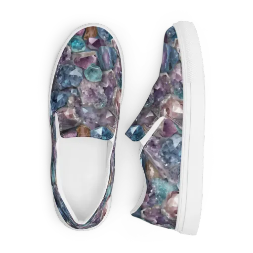 Amethyst Tide on a Men's Slip-On Canvas Shoes