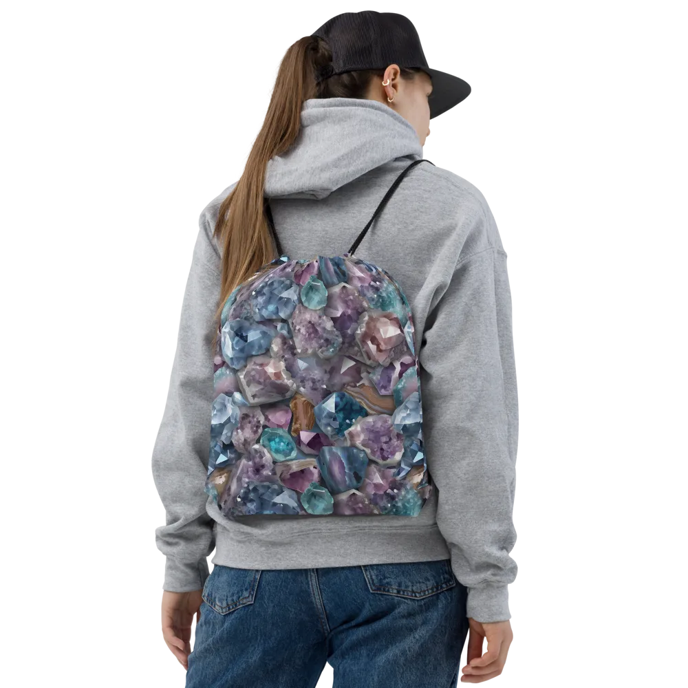 Amethyst Tide on Drawstring Bag — Front