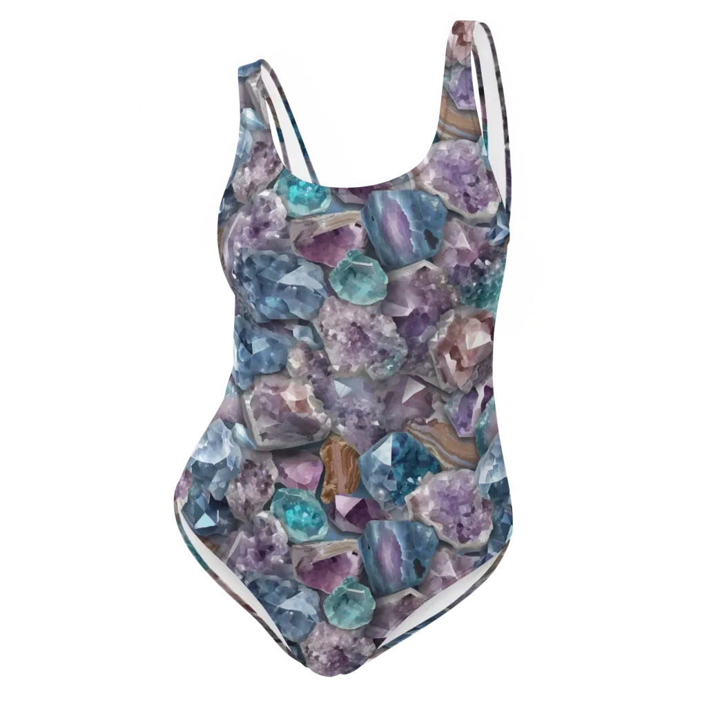 Amethyst Tide on One-Piece Swimsuit — Front