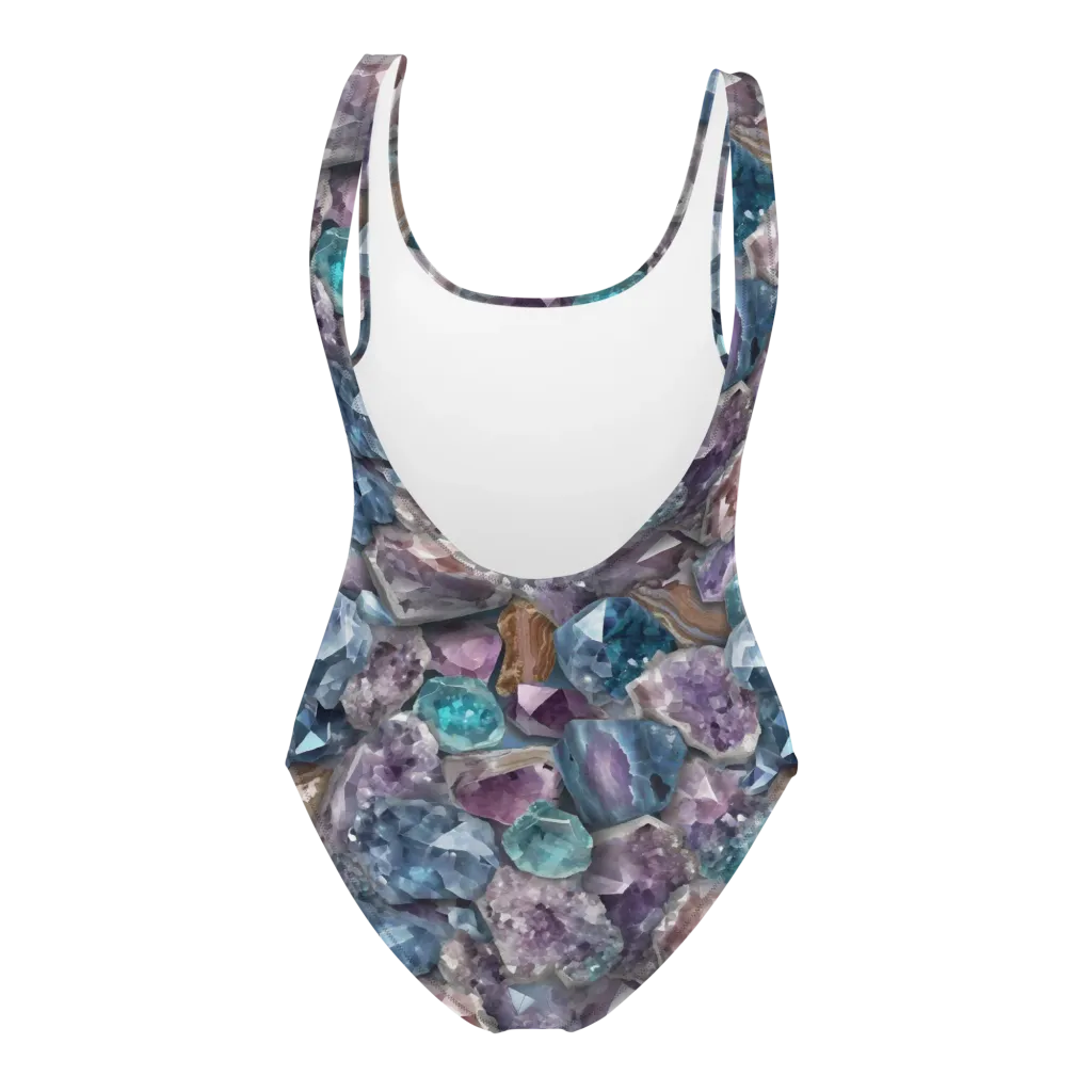 Amethyst Tide on One-Piece Swimsuit — Back