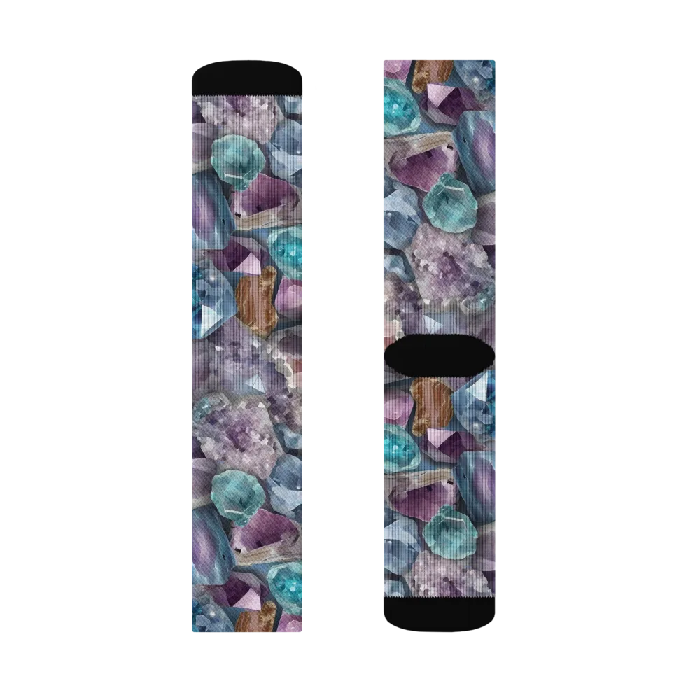 Amethyst Tide on Socks — Left Sock