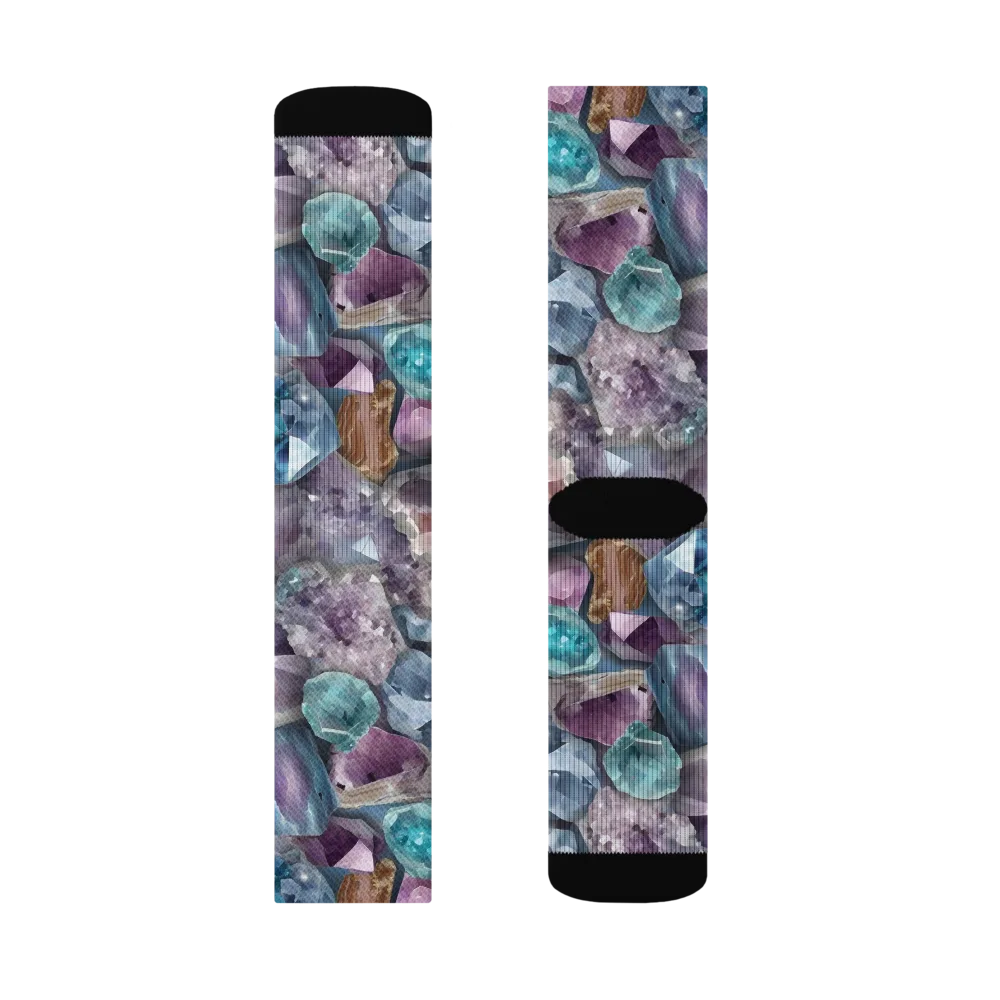 Amethyst Tide on Socks — Right Sock