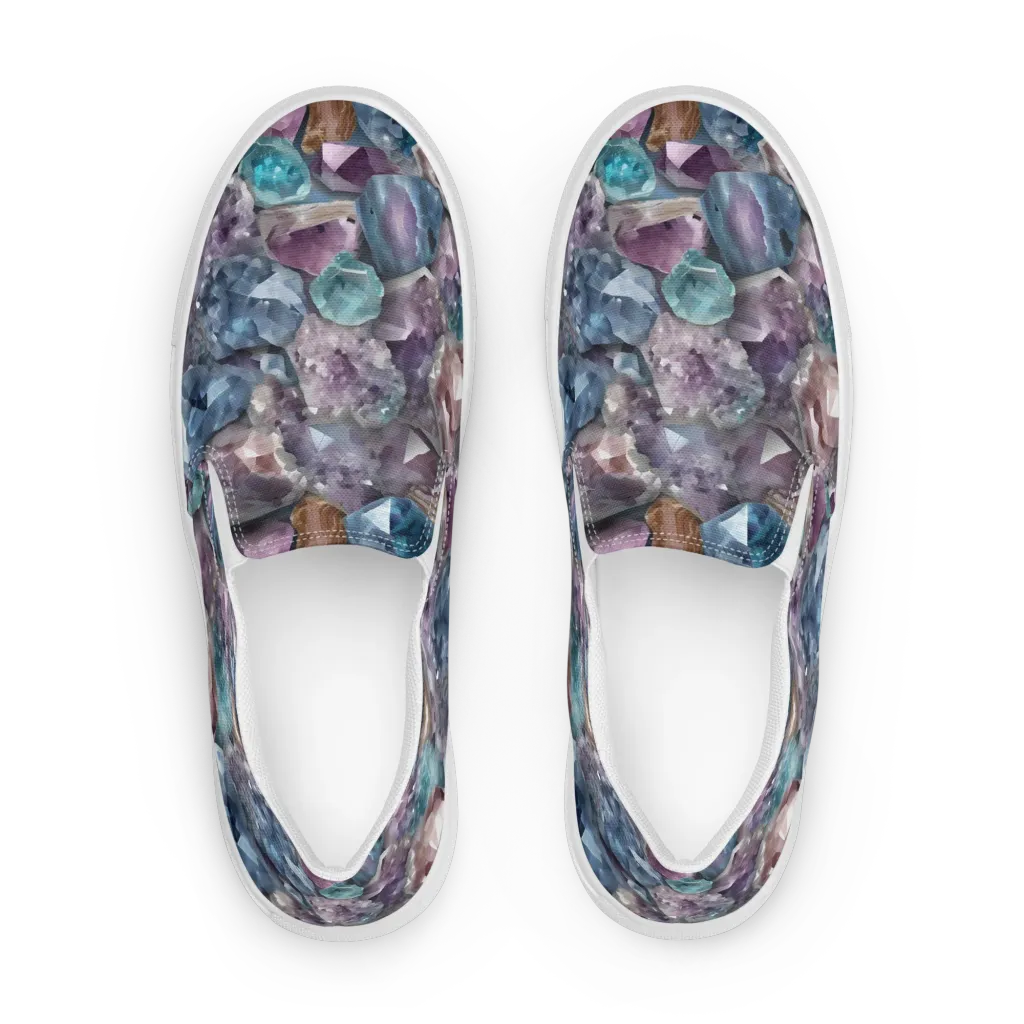 Amethyst Tide on Women's Slip-On Canvas Shoes — Front