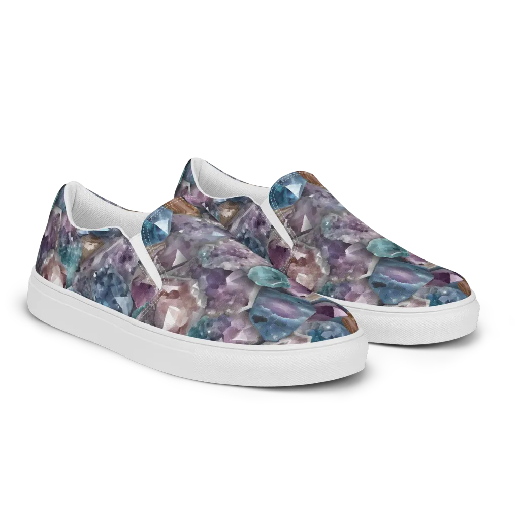 Amethyst Tide on Women's Slip-On Canvas Shoes — Right Front