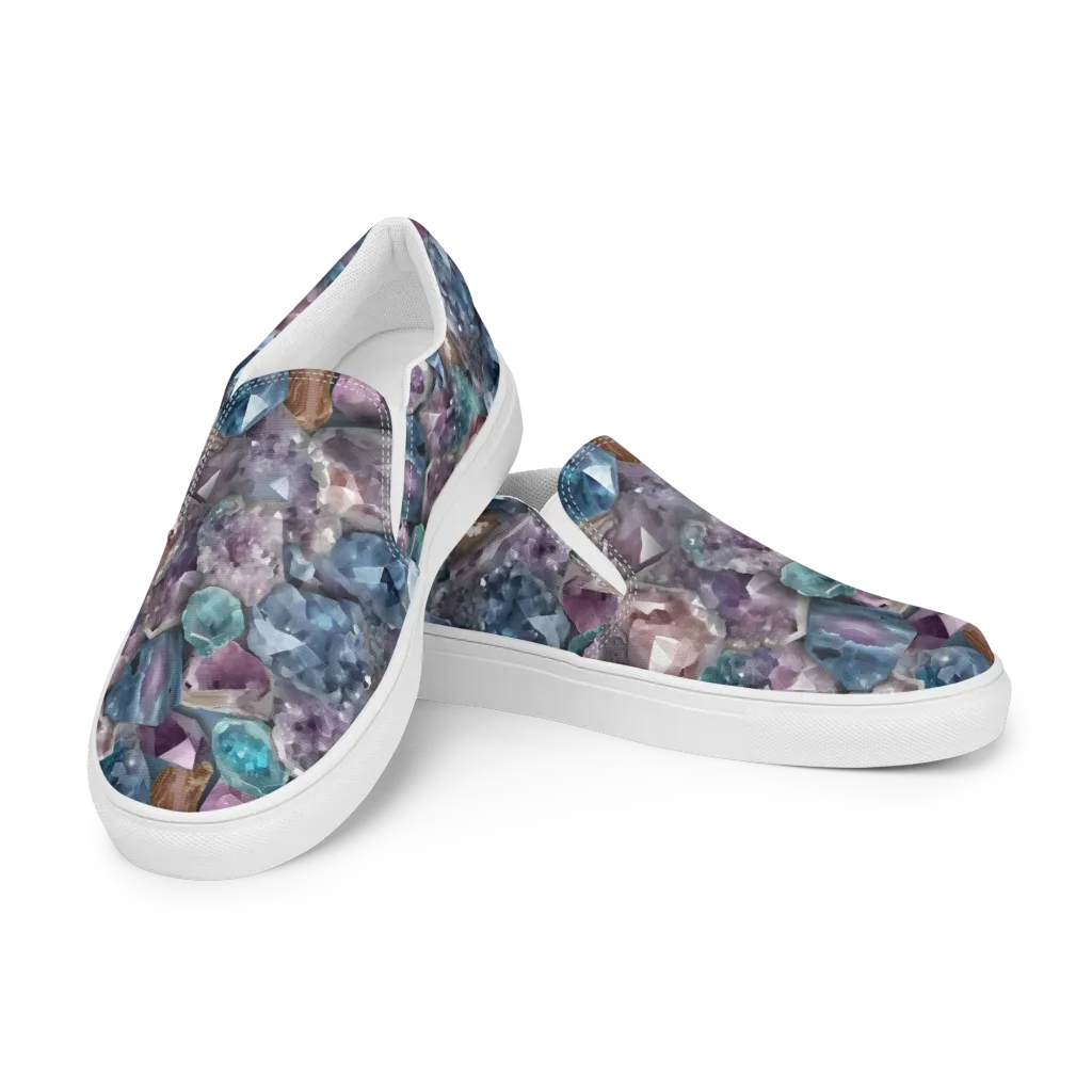 Amethyst Tide on Women's Slip-On Canvas Shoes — Left Front