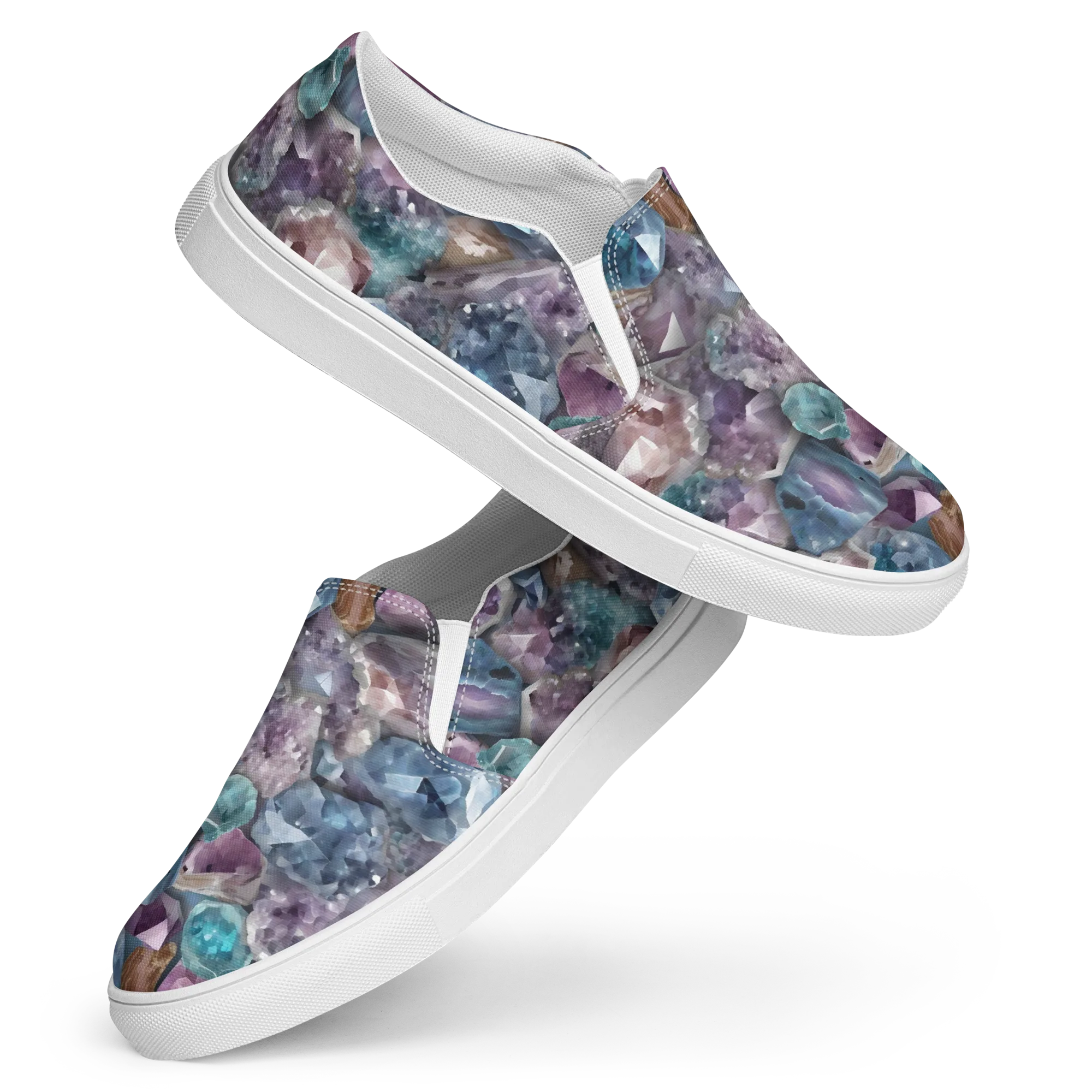 Amethyst Tide on Women's Slip-On Canvas Shoes — Front