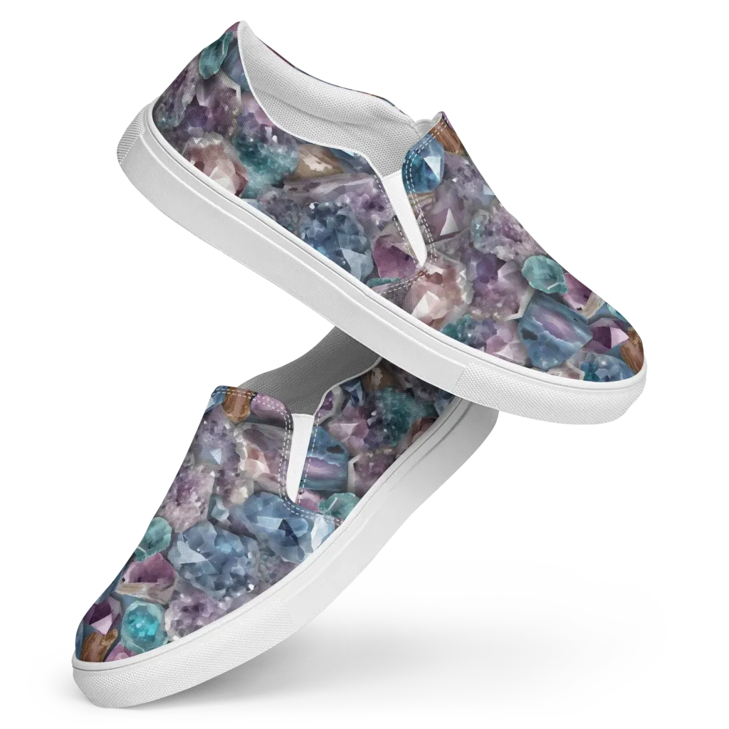 Amethyst Tide on Women's Slip-On Canvas Shoes — Front