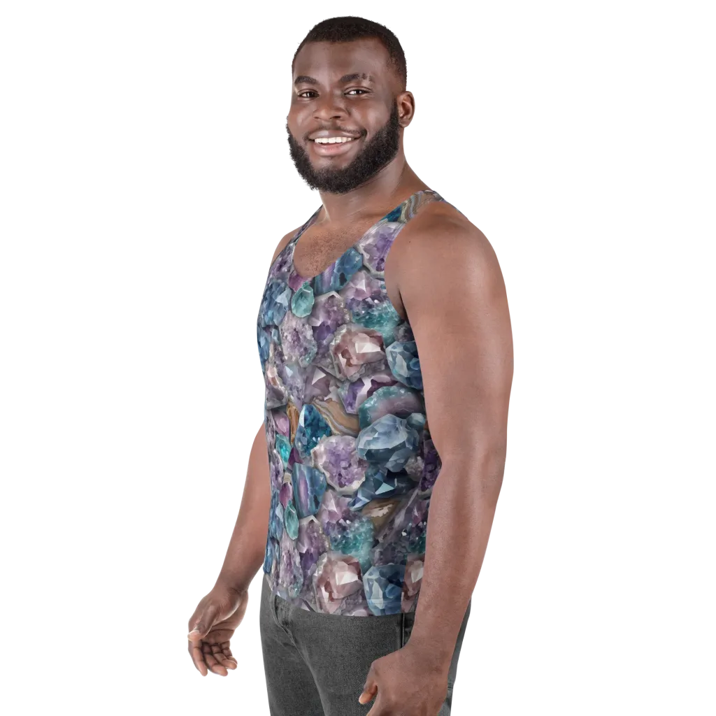 Amethyst Tide on Men's Tank Top — Left Front