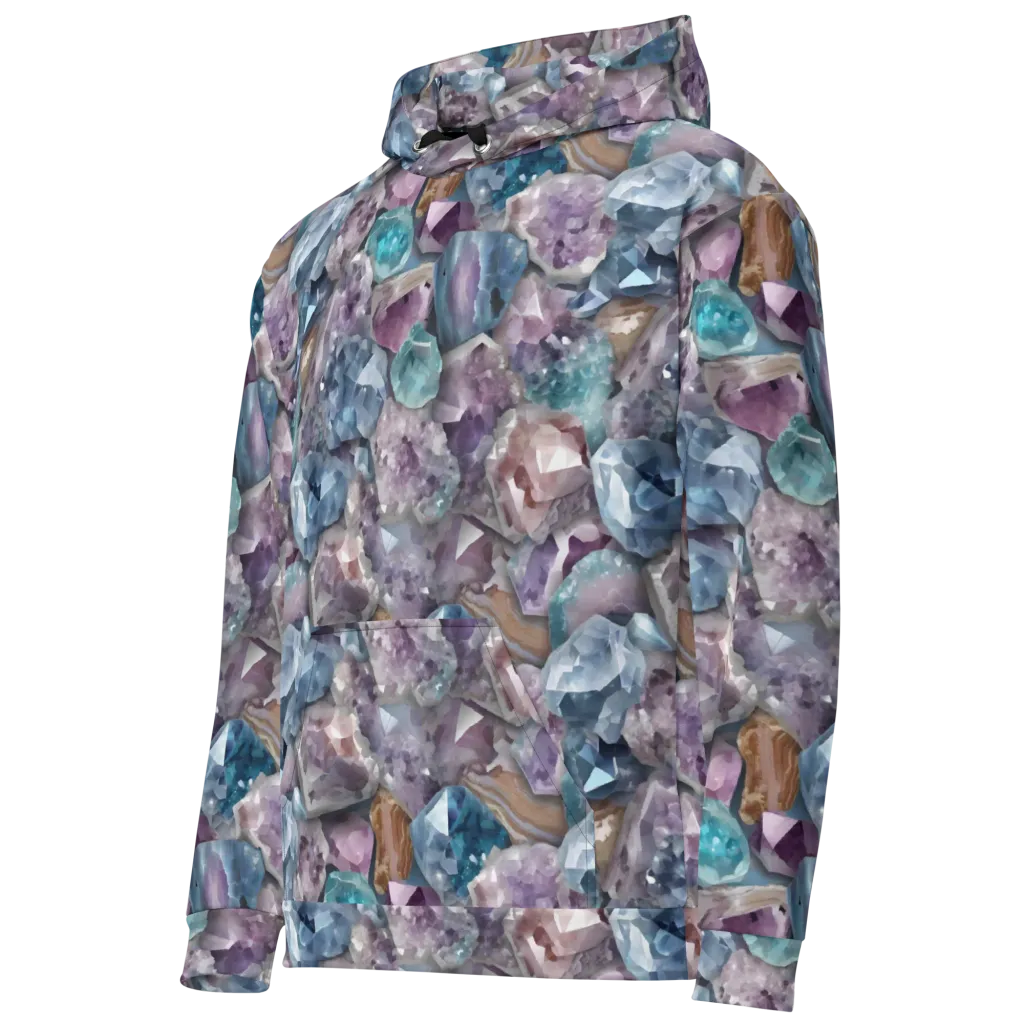 Amethyst Tide on Cotton Hoodie — Left Front