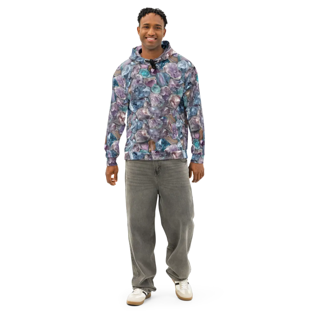 Amethyst Tide on Cotton Hoodie — Front