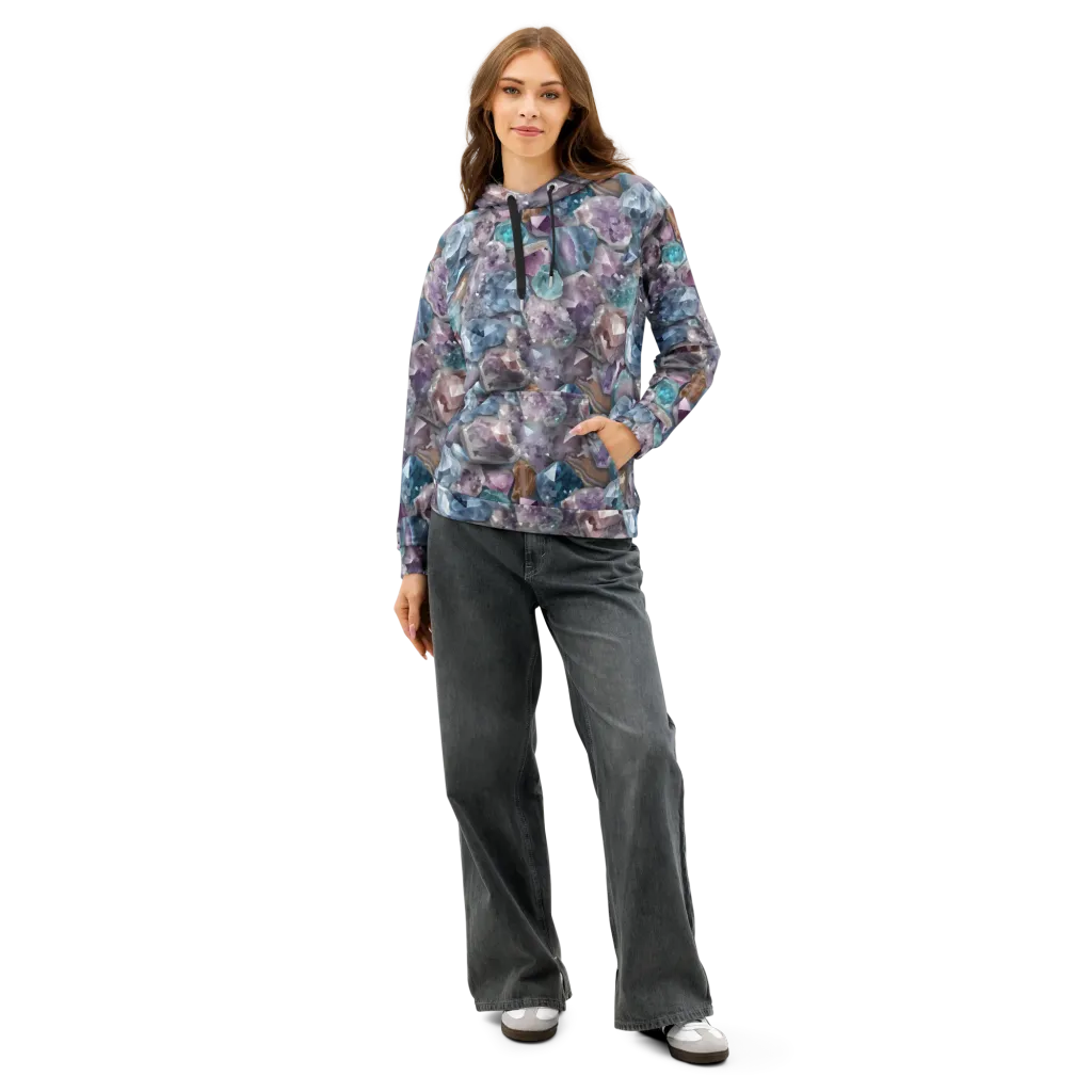 Amethyst Tide on Cotton Hoodie — Front