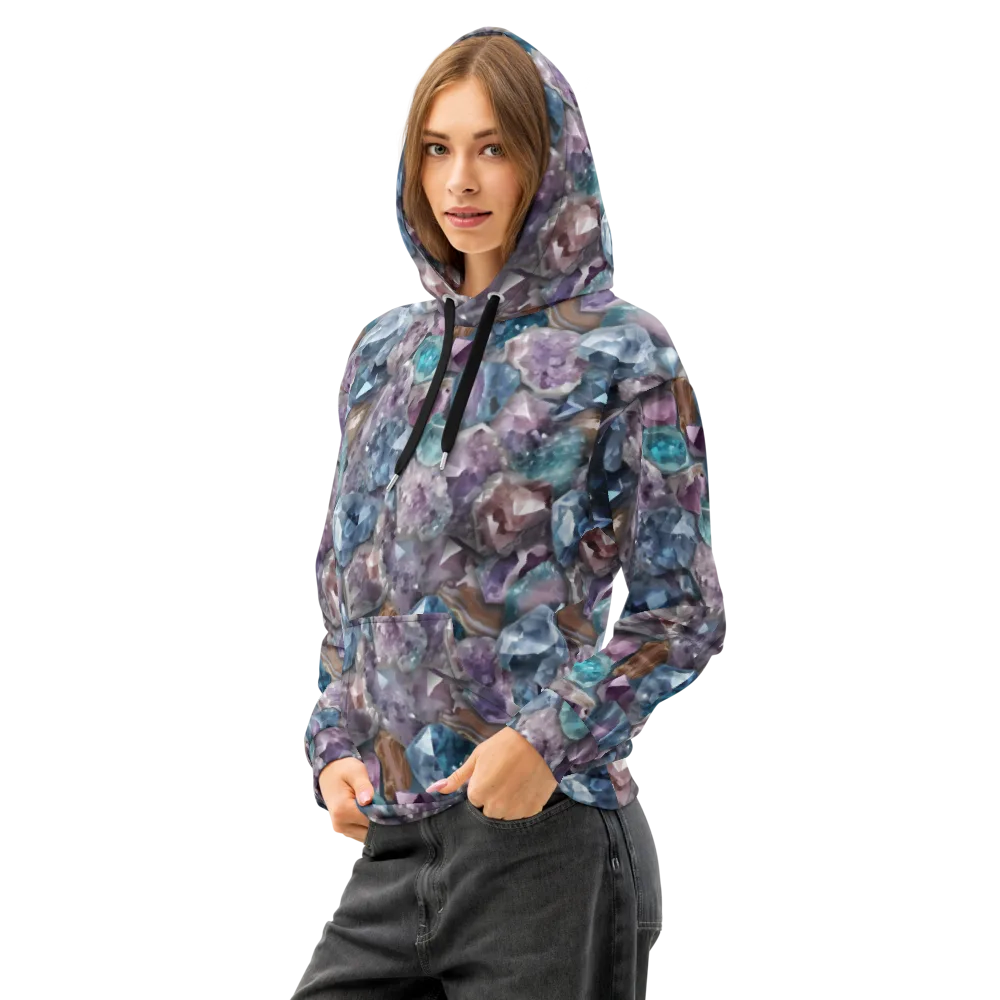 Amethyst Tide on Cotton Hoodie — Left Front