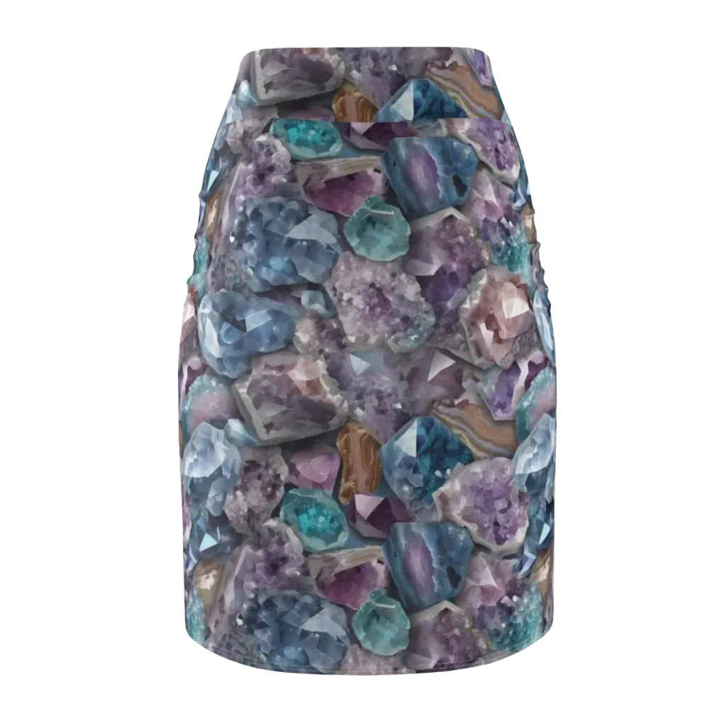 Amethyst Tide on Pencil Skirt — Back