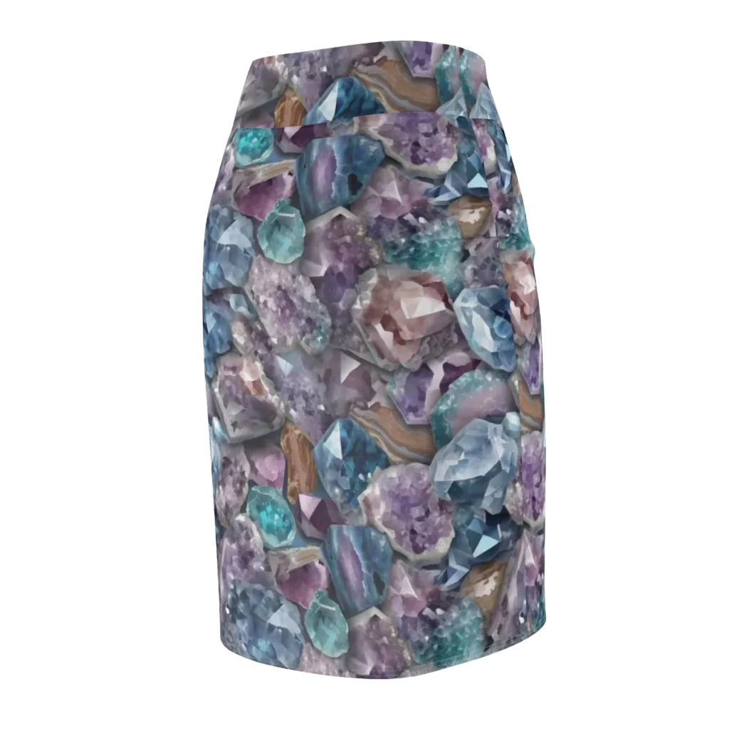 Amethyst Tide on Pencil Skirt — Back Side