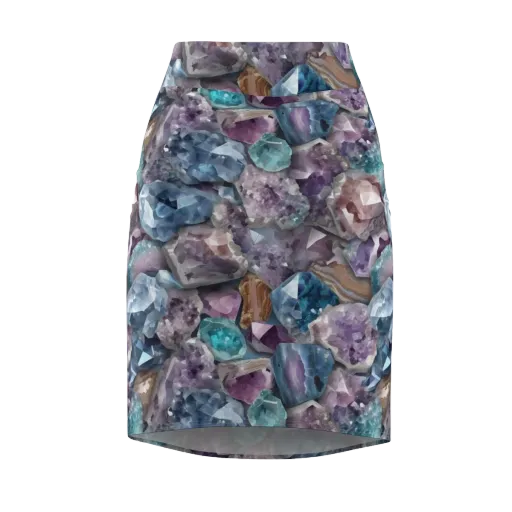 Amethyst Tide on a Pencil Skirt
