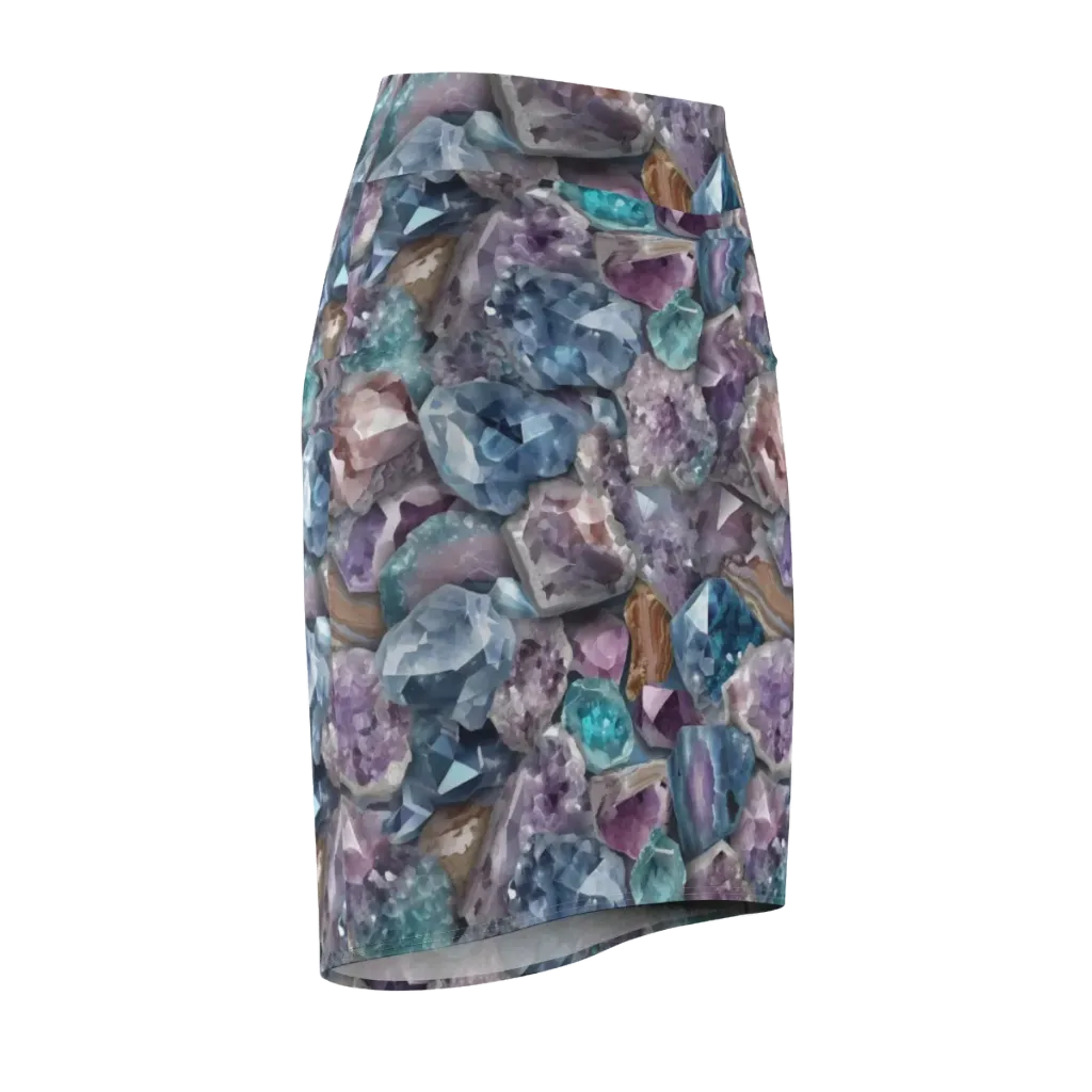 Amethyst Tide on Pencil Skirt — Front Side