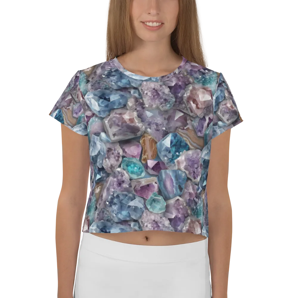 Amethyst Tide on Crop Tee — Front