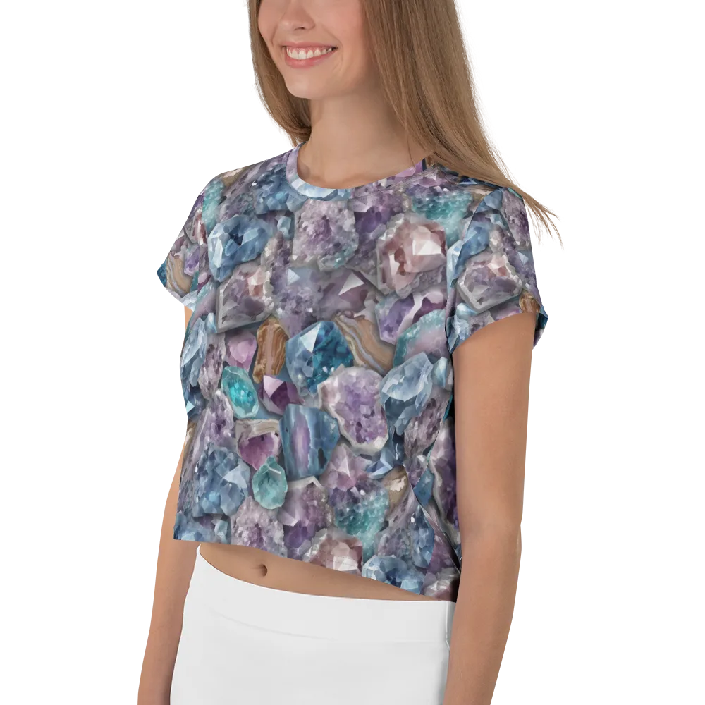 Amethyst Tide on Crop Tee — Left