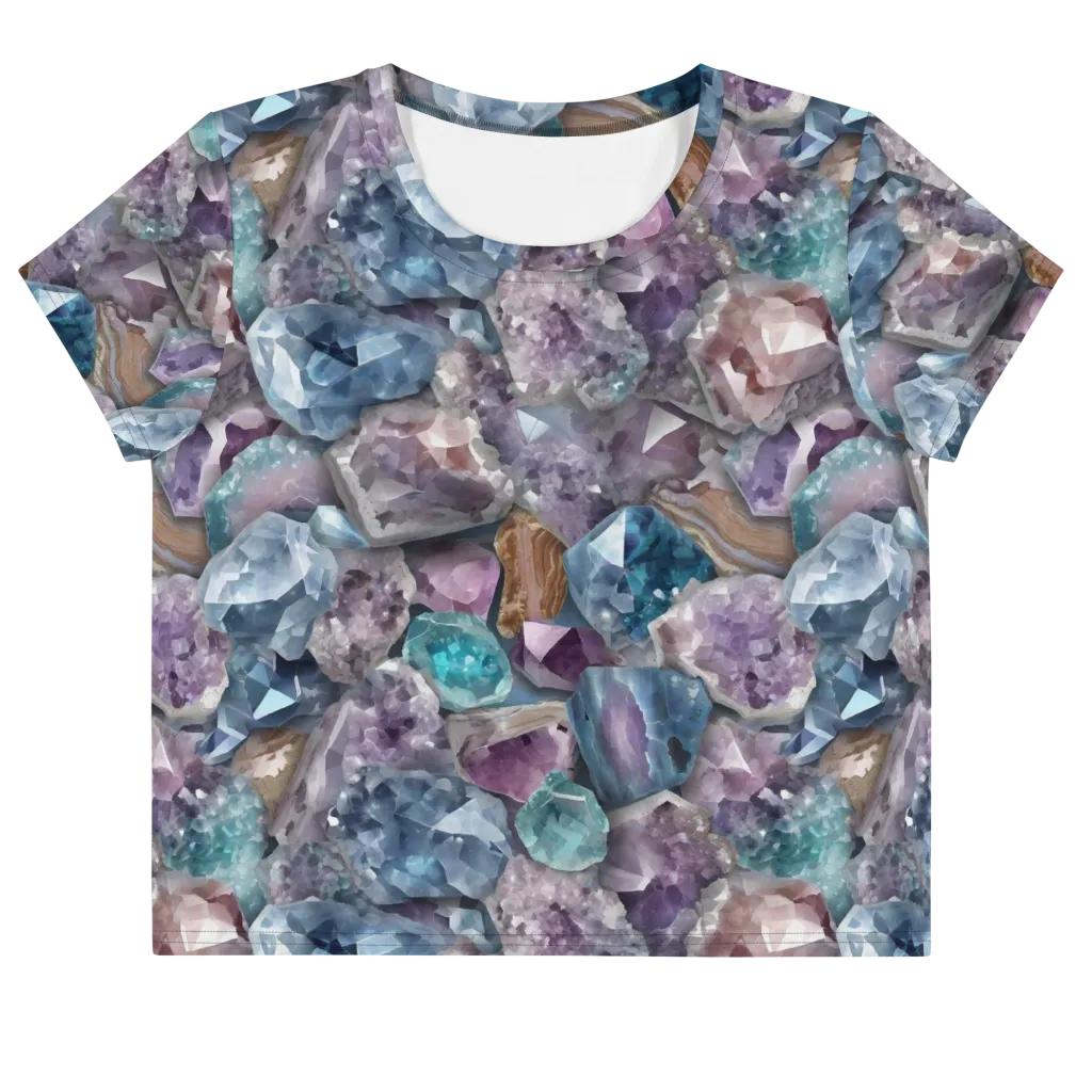 Amethyst Tide on Crop Tee — Front
