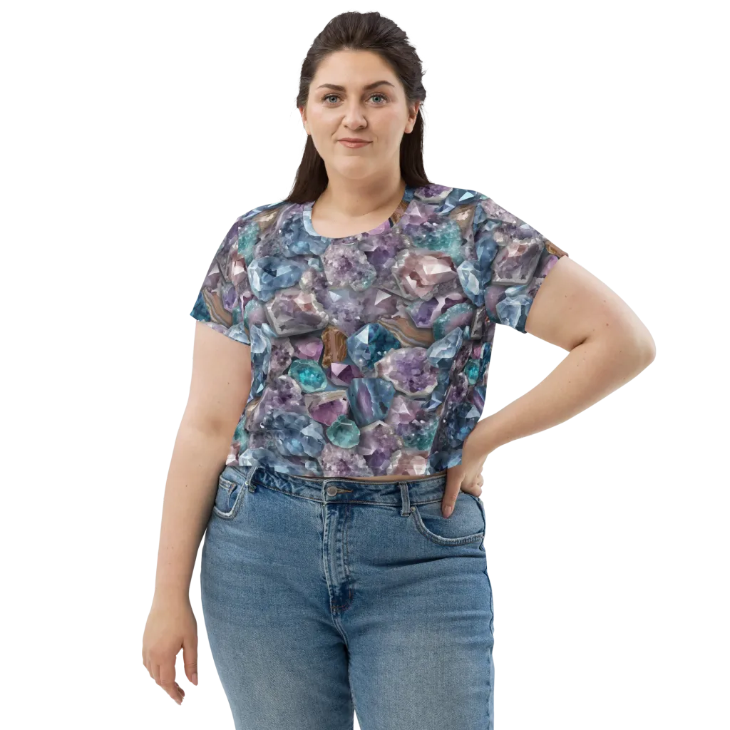 Amethyst Tide on Crop Tee — Front