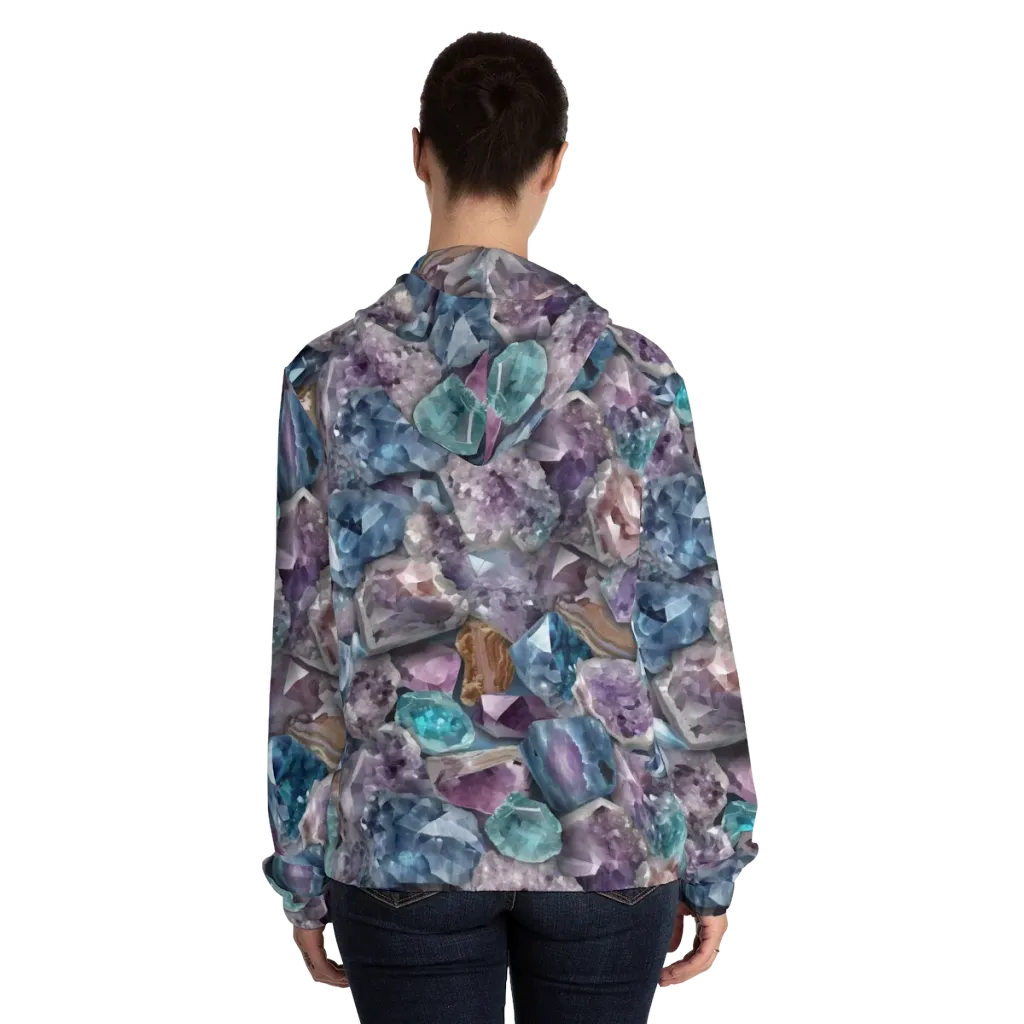Amethyst Tide on Women's Full-Zip Hoodie — Back On Person