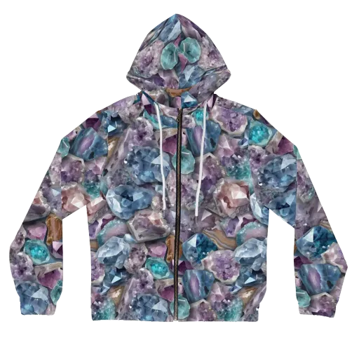 Amethyst Tide on a Women's Full-Zip Hoodie