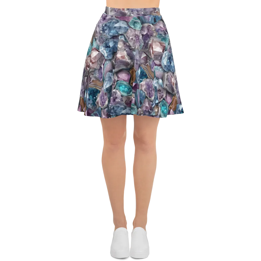 Amethyst Tide on Skater Skirt — Front