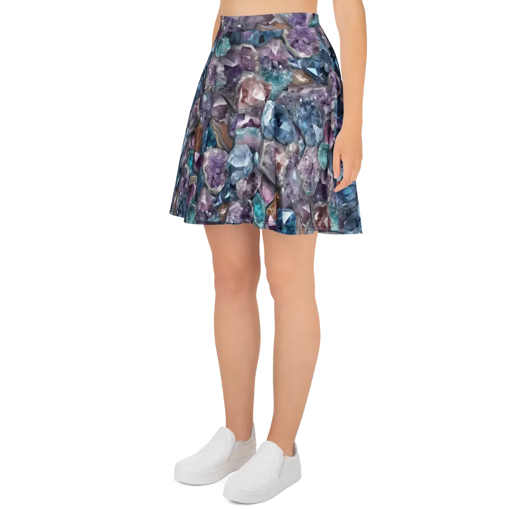 Amethyst Tide on Skater Skirt — Left